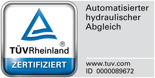 Zertifikat für den hydraulischen Abgleich mit smarten Thermostaten vom TÜV Rheinland