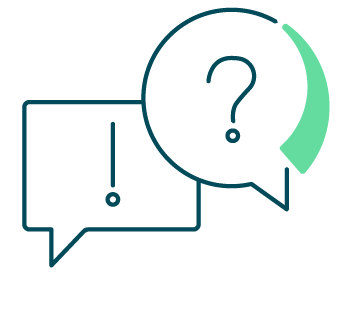 Symbolgrafik FAQ petrol Symbolgrafik FAQ petrol